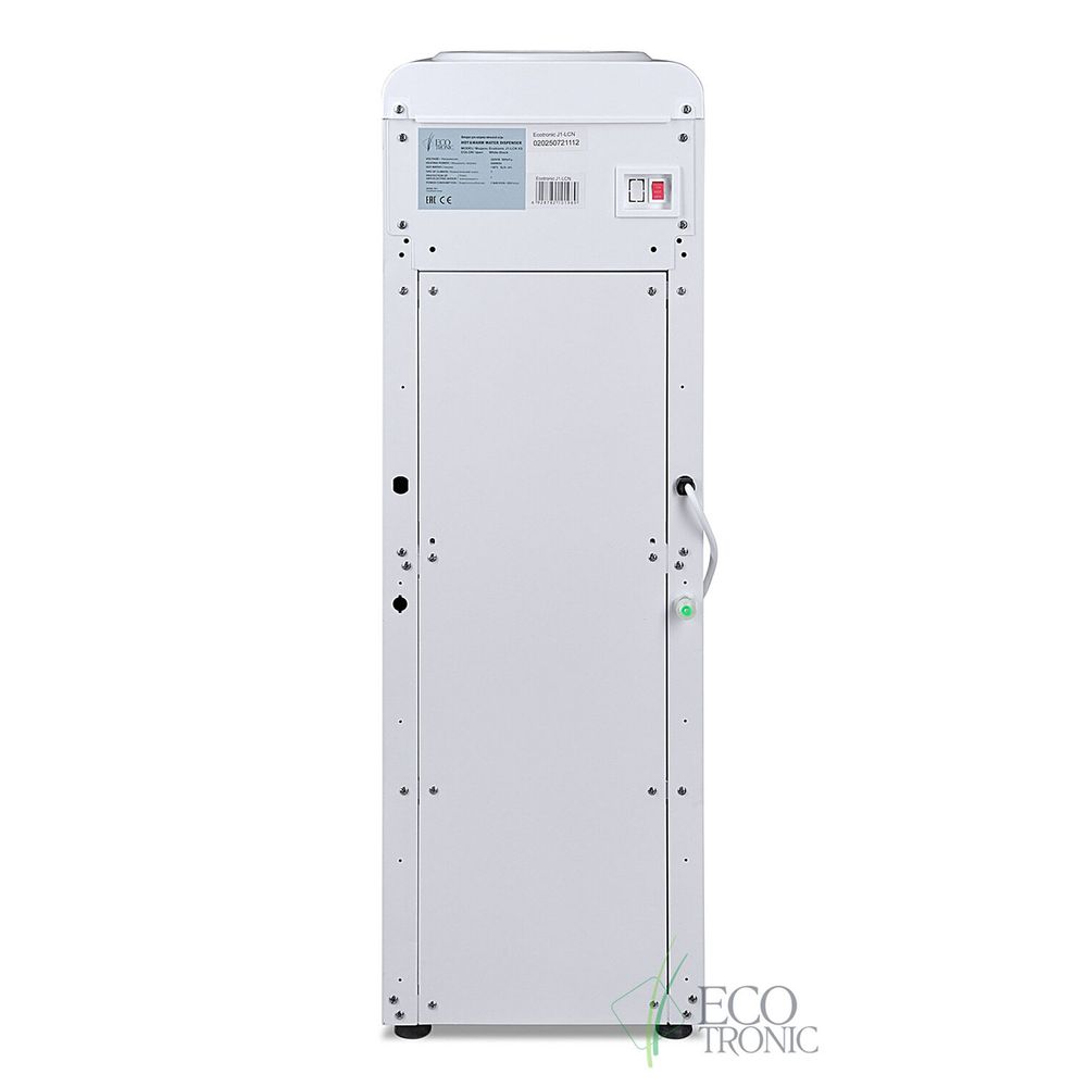 Кулер-водонагреватель БЕЗ ОХЛАЖДЕНИЯ ECOTRONIC J1-LCN XS, напольный, шкаф, 2 крана, белый