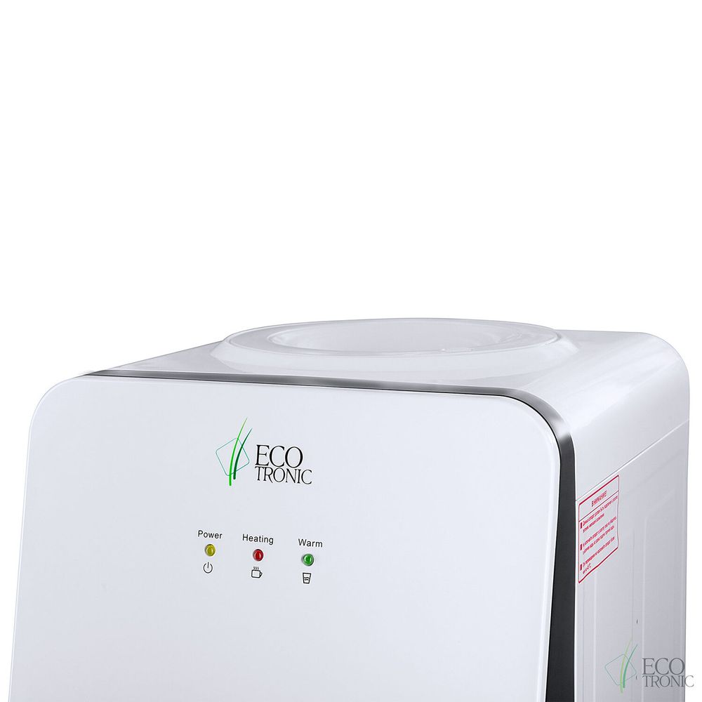 Кулер-водонагреватель БЕЗ ОХЛАЖДЕНИЯ ECOTRONIC J1-LCN XS, напольный, шкаф, 2 крана, белый