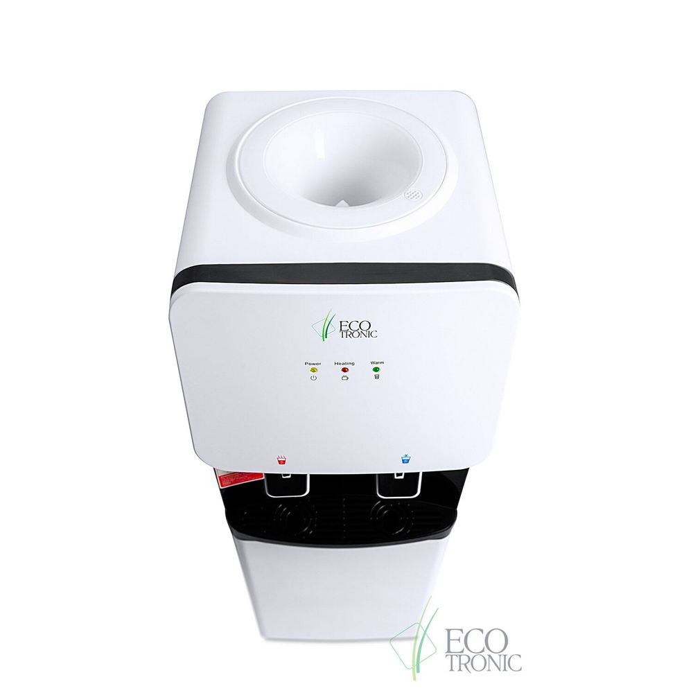 Кулер-водонагреватель БЕЗ ОХЛАЖДЕНИЯ ECOTRONIC J1-LCN XS, напольный, шкаф, 2 крана, белый