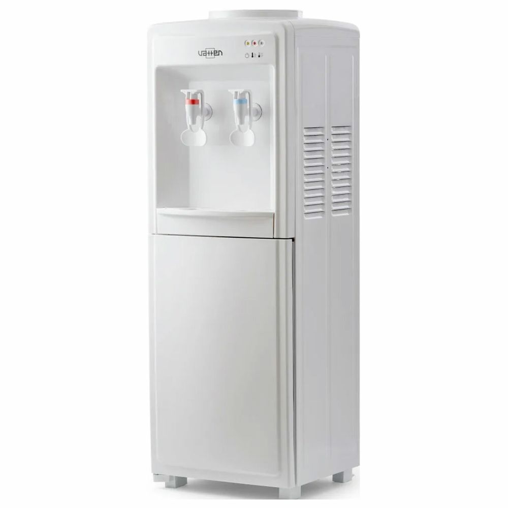 Кулер-водонагреватель БЕЗ ОХЛАЖДЕНИЯ, VATTEN V09WF, напольный, шкаф, 2 крана, белый