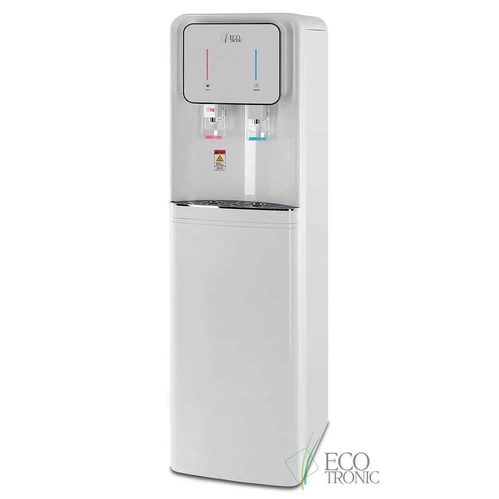 Пурифайер для воды ECOTRONIC A60-U4L напольный, НАГРЕВ/ОХЛАЖДЕНИЕ КОМПРЕССОРНОЕ, 2 крана, белый