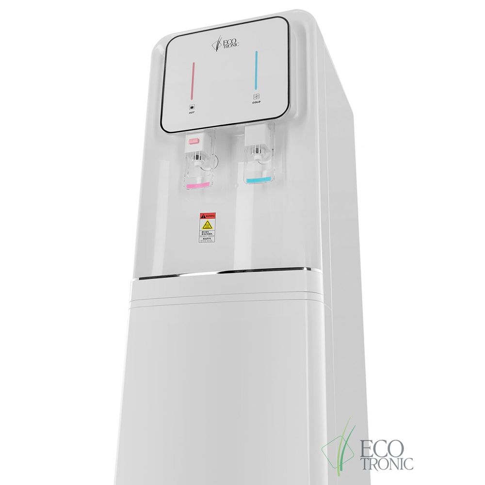 Пурифайер для воды ECOTRONIC A60-U4L напольный, НАГРЕВ/ОХЛАЖДЕНИЕ КОМПРЕССОРНОЕ, 2 крана, белый