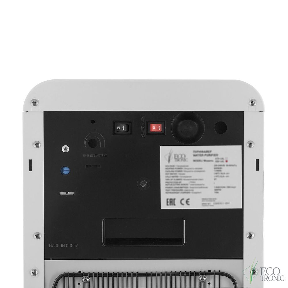 Пурифайер для воды ECOTRONIC A60-U4L напольный, НАГРЕВ/ОХЛАЖДЕНИЕ КОМПРЕССОРНОЕ, 2 крана, белый