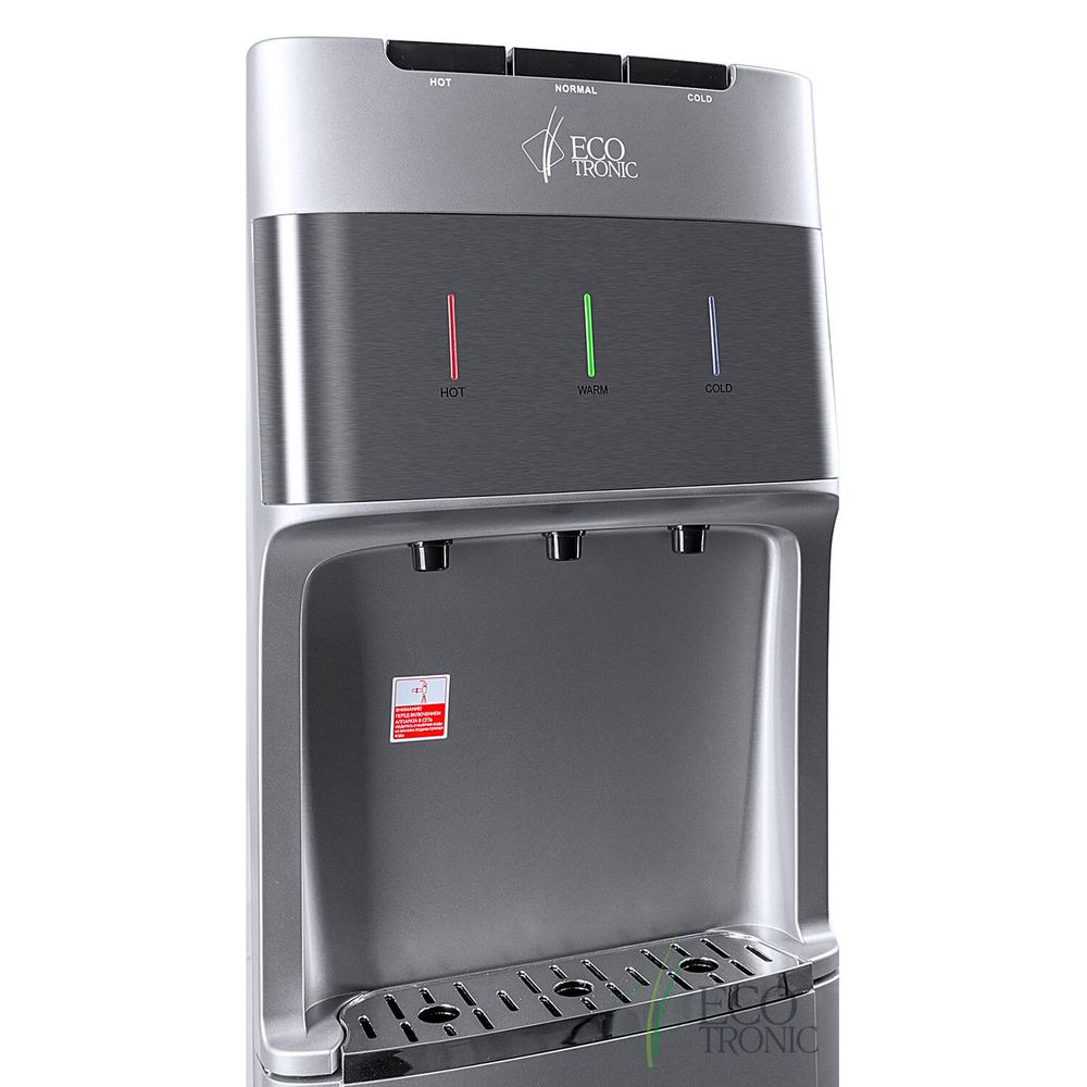 Пурифайер для воды ECOTRONIC M30-U4LE напольный, НАГРЕВ/ОХЛАЖДЕНИЕ ЭЛЕКТРОННОЕ, 3 крана, серый