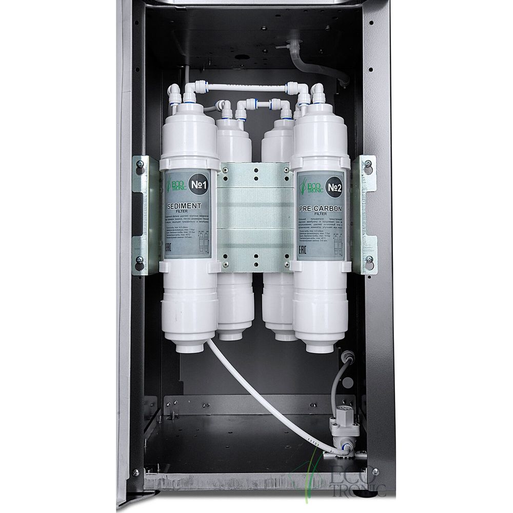 Пурифайер для воды ECOTRONIC M30-U4LE напольный, НАГРЕВ/ОХЛАЖДЕНИЕ ЭЛЕКТРОННОЕ, 3 крана, серый