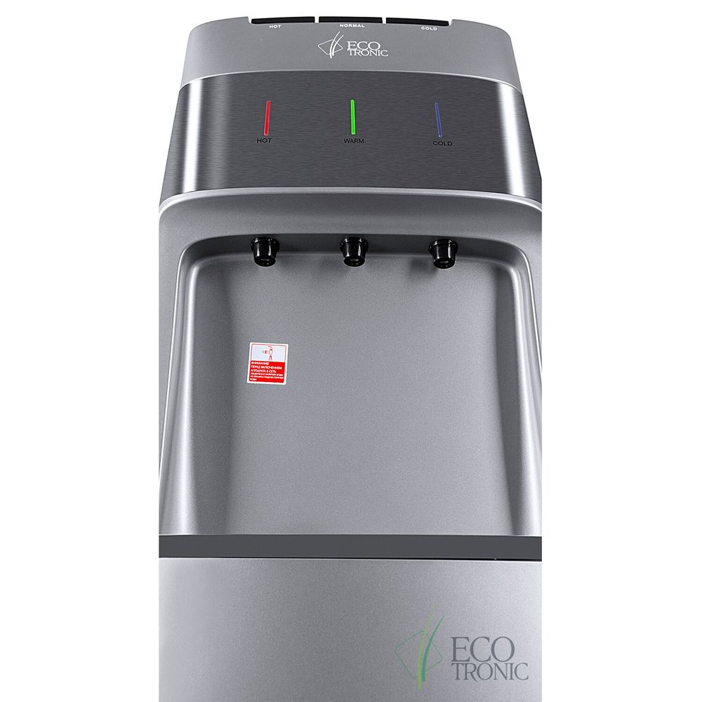 Пурифайер для воды ECOTRONIC M30-U4LE напольный, НАГРЕВ/ОХЛАЖДЕНИЕ ЭЛЕКТРОННОЕ, 3 крана, серый