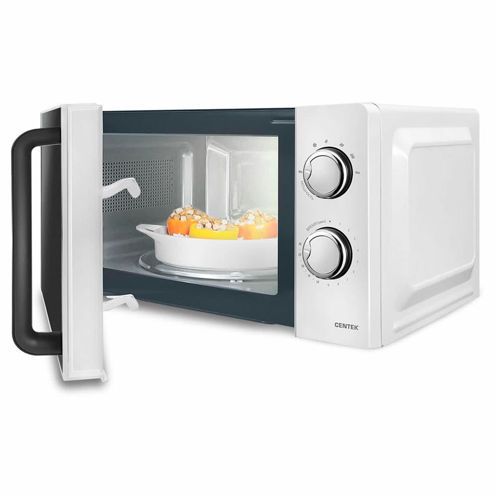 Микроволновая печь CENTEK CT-1575, объем 20 л, мощность 700 Вт, механическое управление, белая