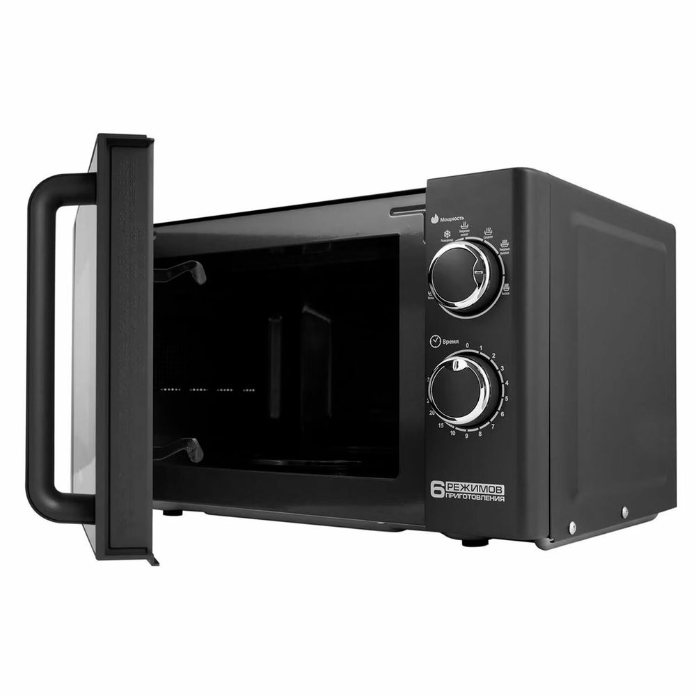 Микроволновая печь CENTEK CT-1583, объем 20 л, мощность 700 Вт, механическое управление, черная