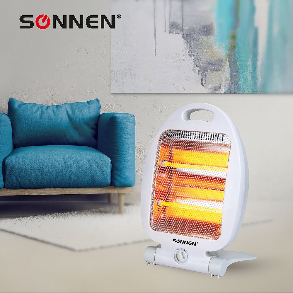 Обогреватель инфракрасный SONNEN RH06, 800 Вт, 2 режима работы, напольная установка, белый