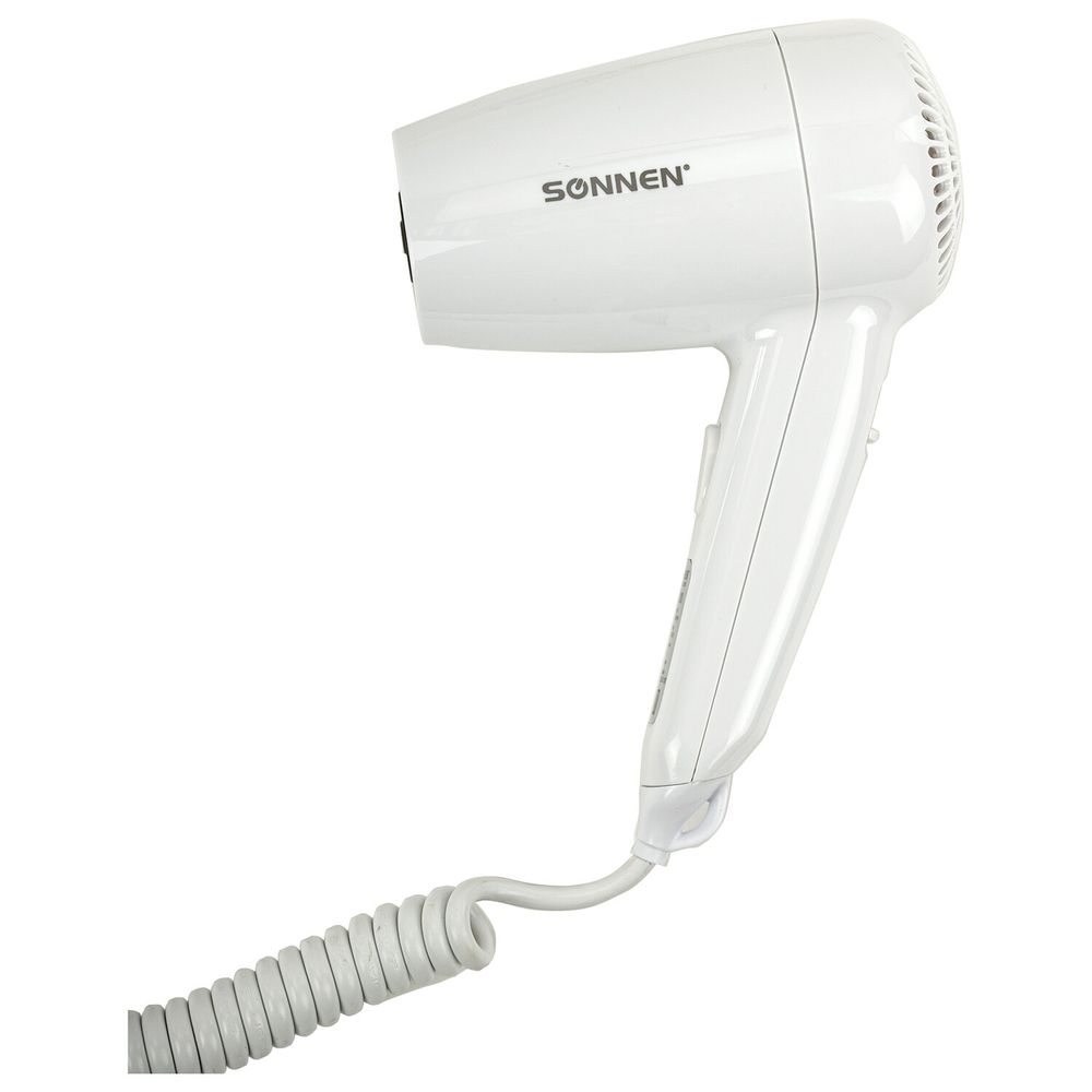 Фен для волос настенный SONNEN HD-2101 ULTRA PLUS, 1300 Вт, 2 скорости, белый