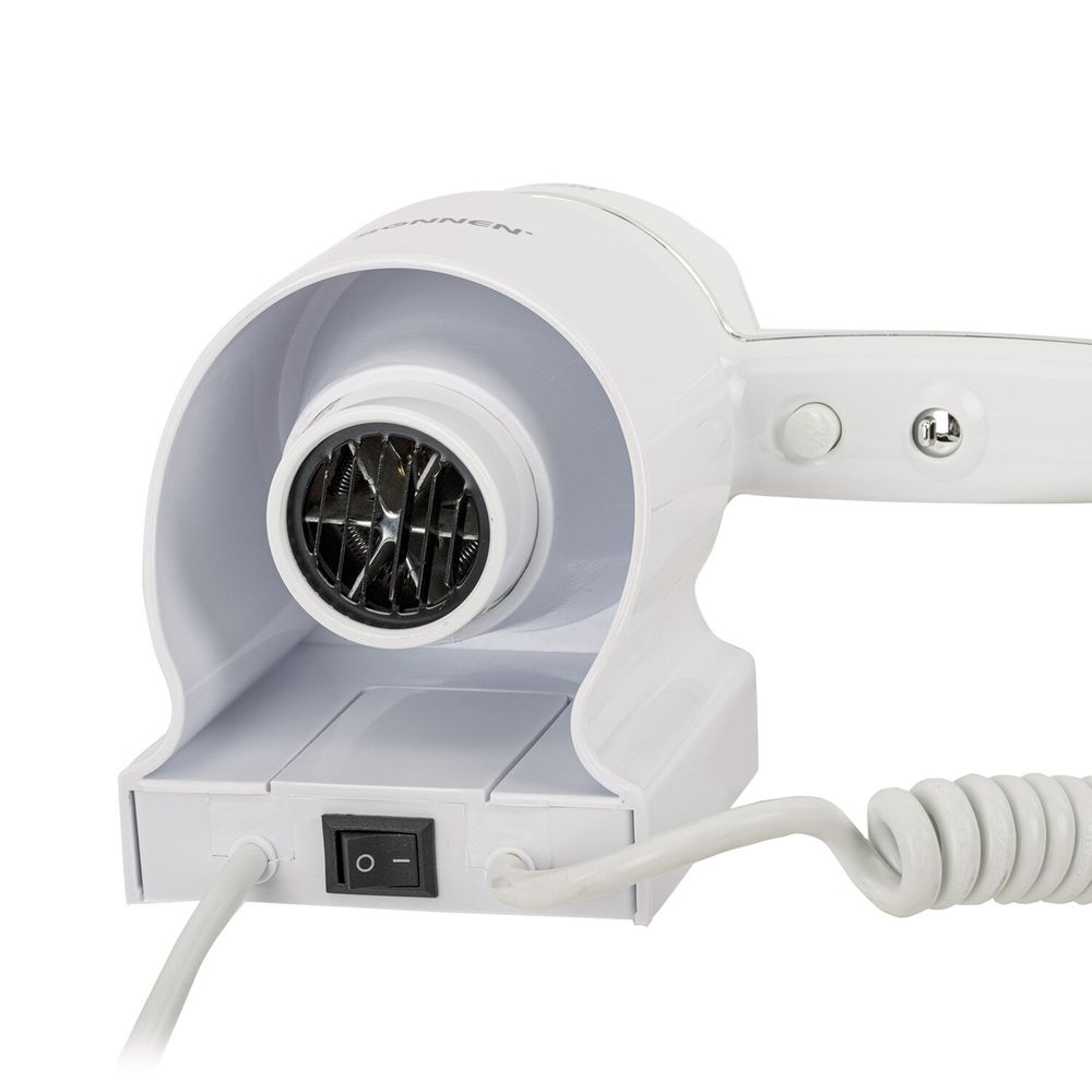 Фен для волос настенный SONNEN HD-2206 SUPER POWER, 1850 Вт, белый, 3 температурных режима