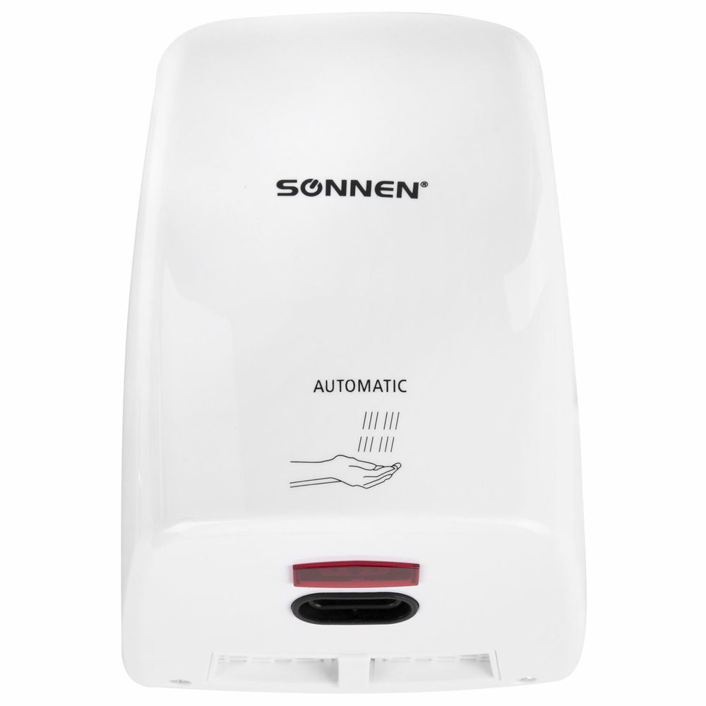 Сушилка ВЫСОКОСКОРОСТНАЯ для рук SONNEN HD-FL-2009, 1200 Вт, пластиковый корпус, белая