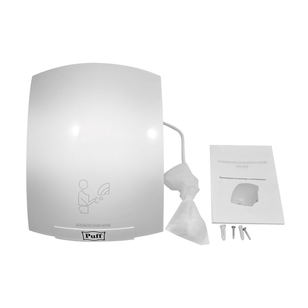 Сушилка для рук PUFF-8820, 2000 Вт, пластик, белая