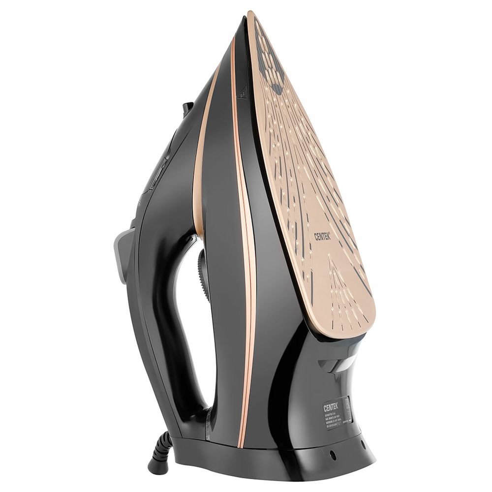 Утюг CENTEK CT-2346, 3200 Вт, керамическое покрытие, антикапля, антинакипь, черный/золотой
