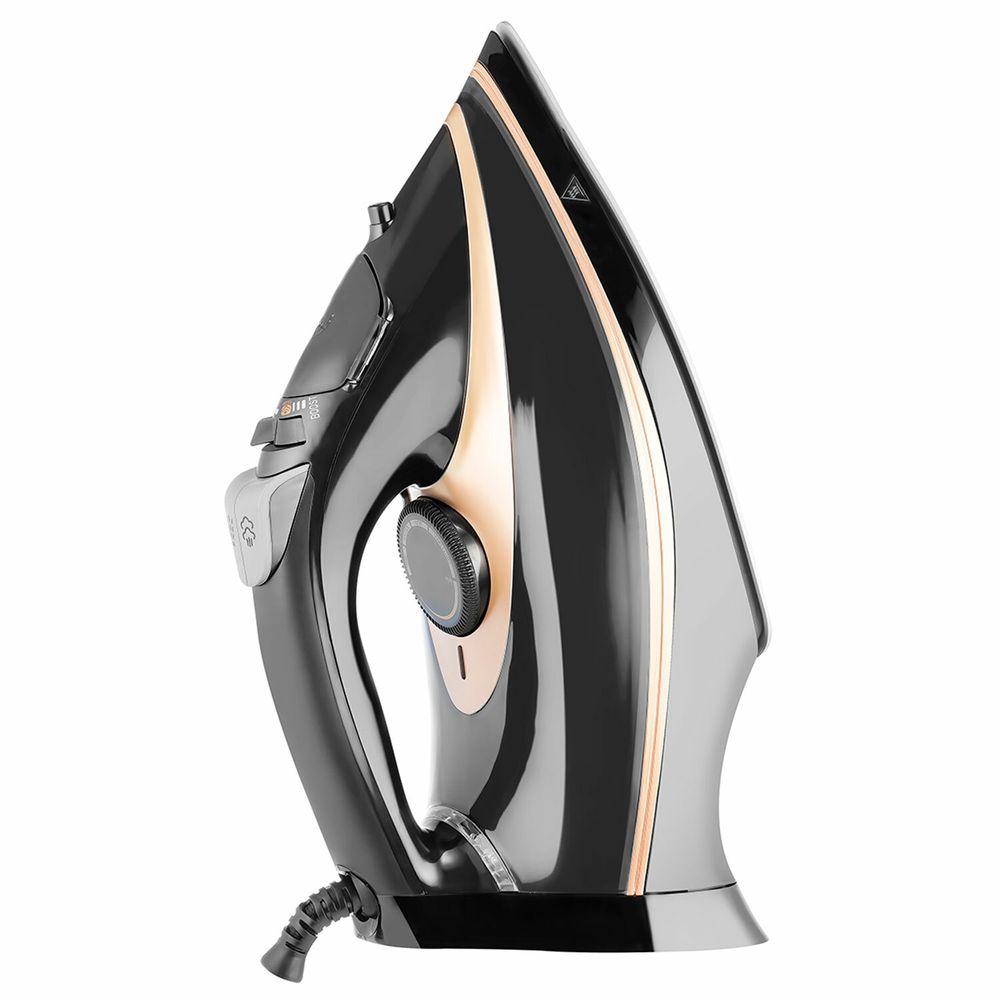 Утюг CENTEK CT-2346, 3200 Вт, керамическое покрытие, антикапля, антинакипь, черный/золотой