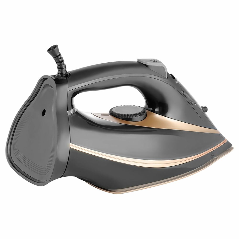 Утюг CENTEK CT-2346, 3200 Вт, керамическое покрытие, антикапля, антинакипь, черный/золотой