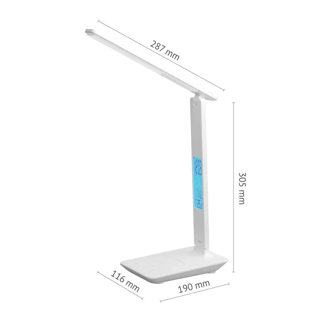 Настольный светильник светодиодный сетевой "ФОТОН" TL-11DRCH-W (11 W) белый (USB, Qi зарядка)