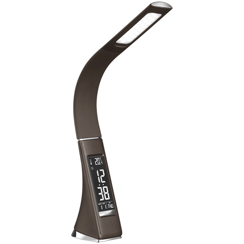 Светильник настольный на подставке Artstyle TL-219BR, 6Вт, LED, сенсорное управление часы, календарь, шоколад