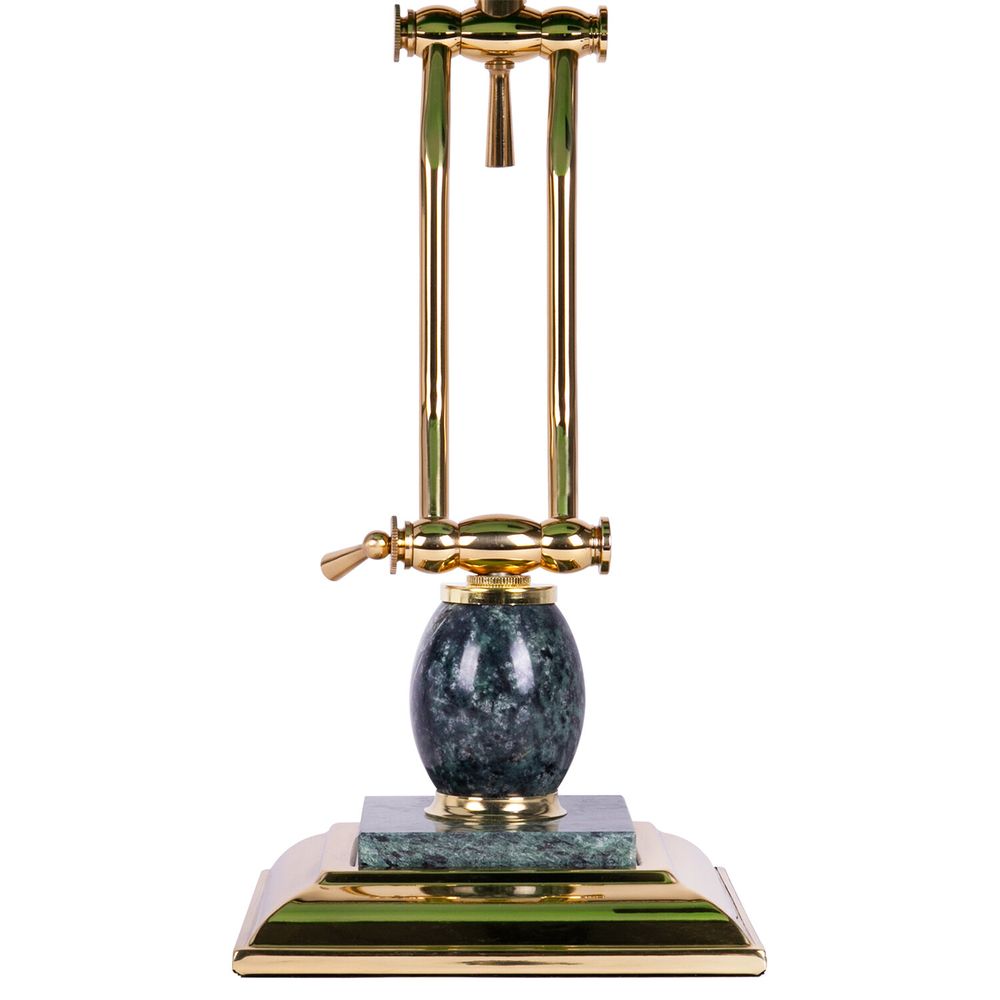 Светильник настольный из мрамора GALANT, основание - зеленый мрамор с золотистой отделкой
