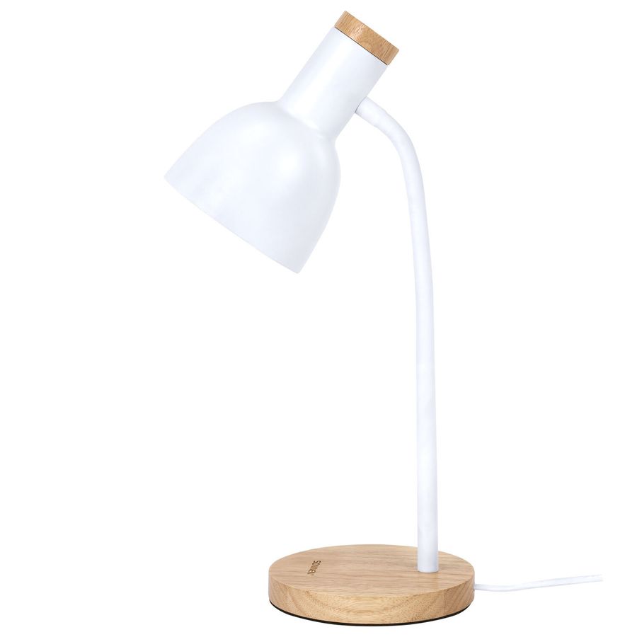 Настольная лампа-светильник SONNEN BR-372, на подставке, лампочка в ПОДАРОК!, E27, белый, 40 см