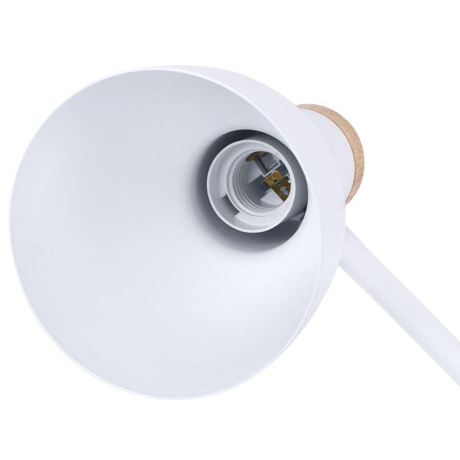 Настольная лампа-светильник SONNEN BR-372, на подставке, лампочка в ПОДАРОК!, E27, белый, 40 см