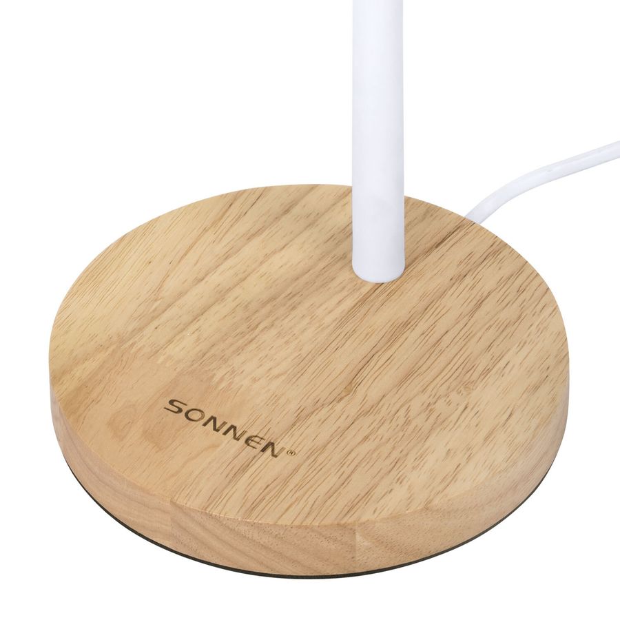 Настольная лампа-светильник SONNEN BR-372, на подставке, лампочка в ПОДАРОК!, E27, белый, 40 см