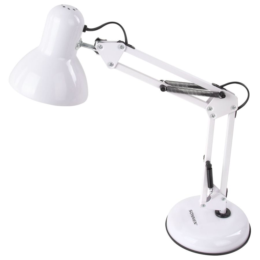 Настольная лампа-светильник SONNEN TL-005, подставка, 40 Вт, Е27, белый, высота 50 см