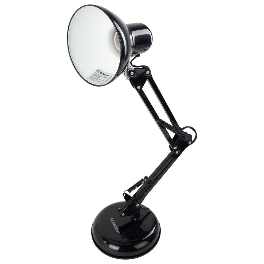 Настольная лампа-светильник SONNEN TL-005, подставка, 40 Вт, Е27, черный, высота 50 см
