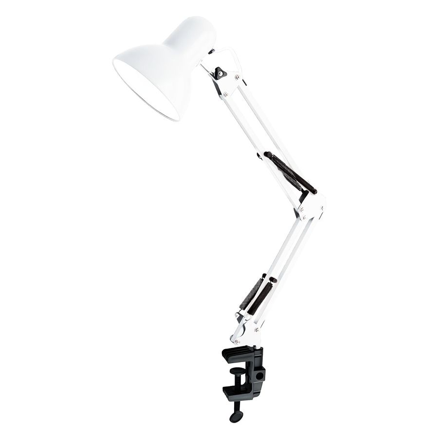 Настольная лампа-светильник SONNEN TL-006, струбцина, 40 Вт, Е27, белый, высота 50 см