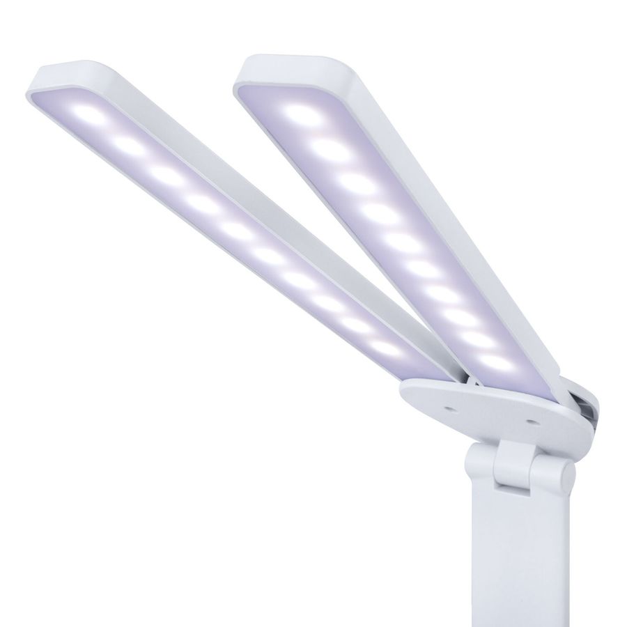 Настольная лампа-светильник беспроводная SONNEN PT-203, органайзер, дисплей, 6 в 1, LED 7 Вт, белый