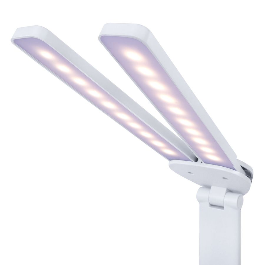 Настольная лампа-светильник беспроводная SONNEN PT-203, органайзер, дисплей, 6 в 1, LED 7 Вт, белый