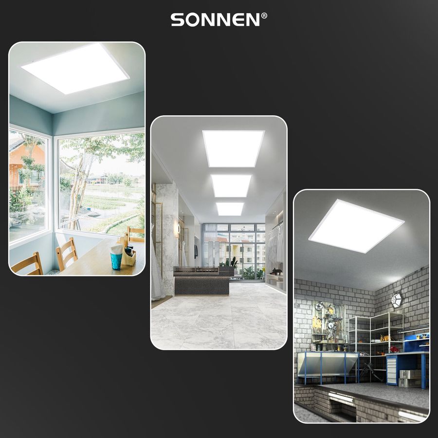 Светильник светодиодный с драйвером АРМСТРОНГ SONNEN СТАНДАРТ 4000 K, нейтральный белый, 595х595х30 мм, 40 Вт, матовый