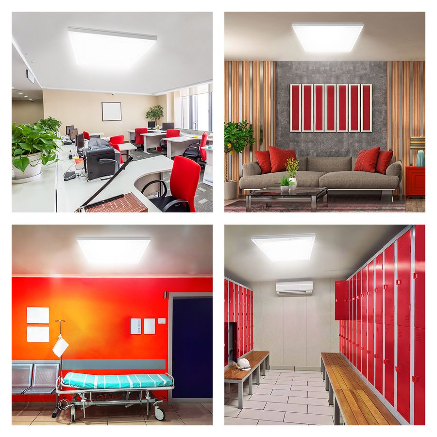 Светильник светодиодный с драйвером АРМСТРОНГ SONNEN ЭКО, 6500 K, холодный белый, 595х595х19 мм, 36 Вт, прозрачный