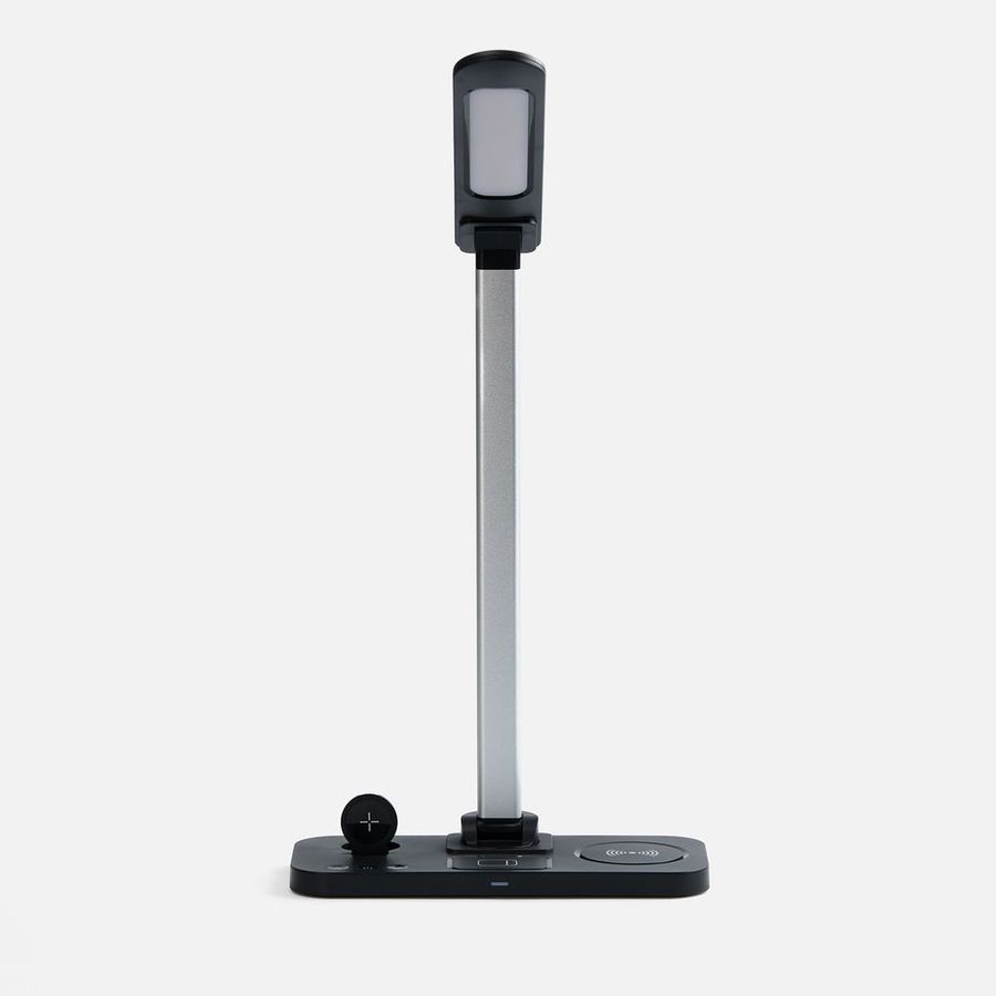 Настольная лампа с беспроводной зарядкой Power Light черная