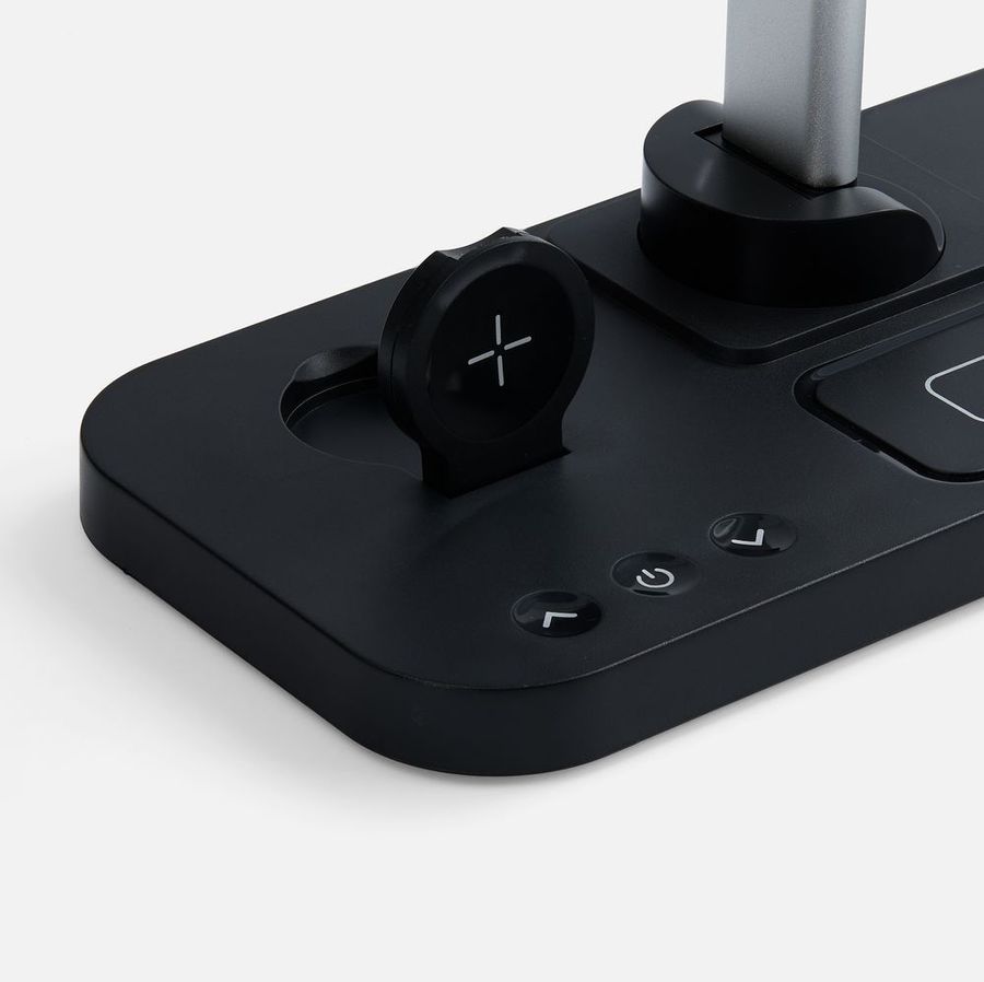 Настольная лампа с беспроводной зарядкой Power Light черная