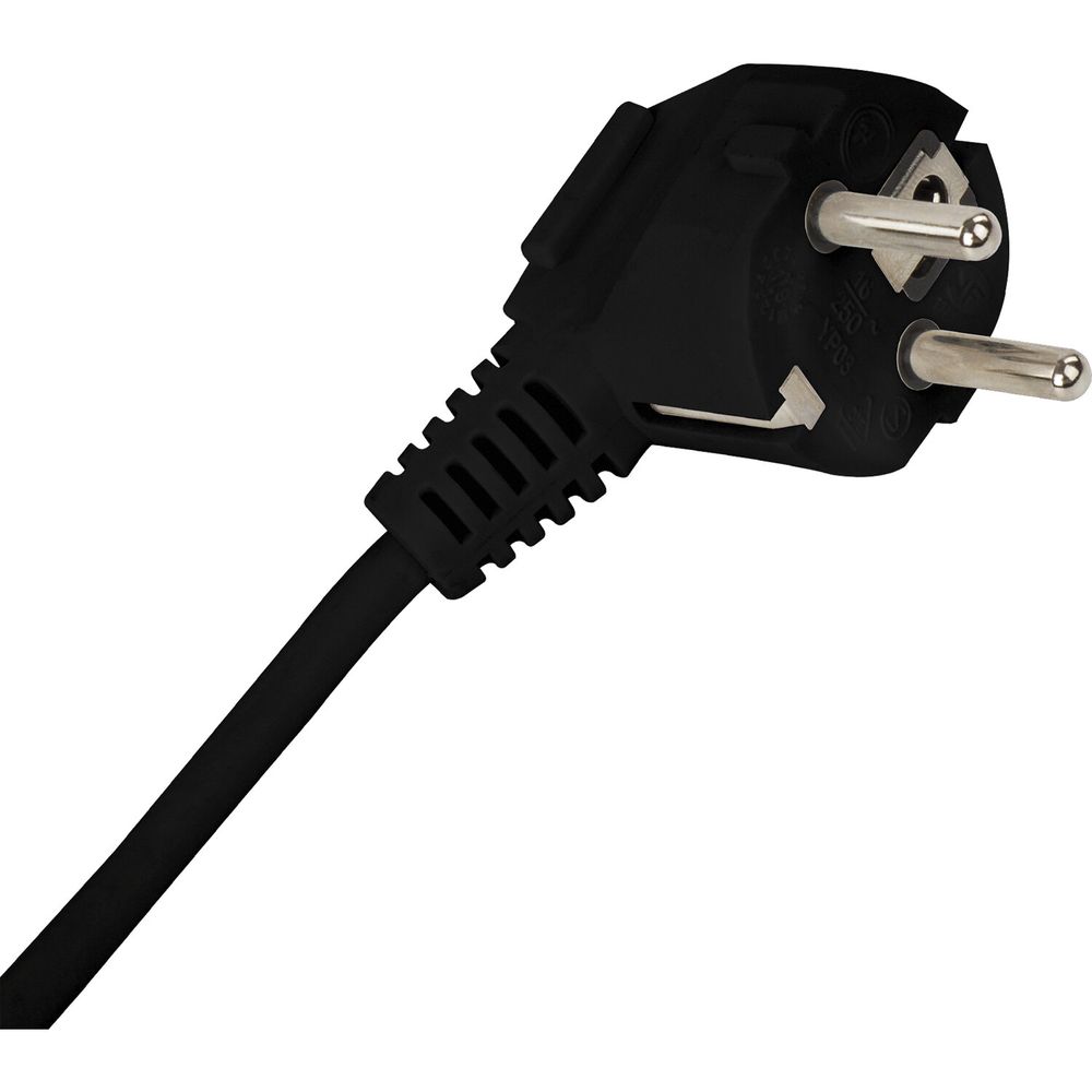 Удлинитель сетевой SONNEN U-133GS, 3 розетки, c заземлением, выключатель, 10 А, 5 м, черный