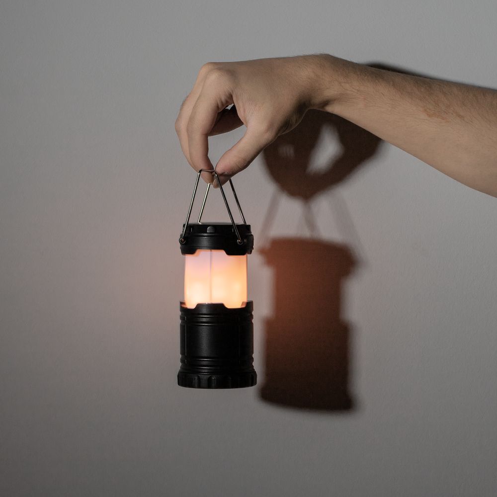Кемпинговый фонарь с имитацией пламени Lindau Flame черный