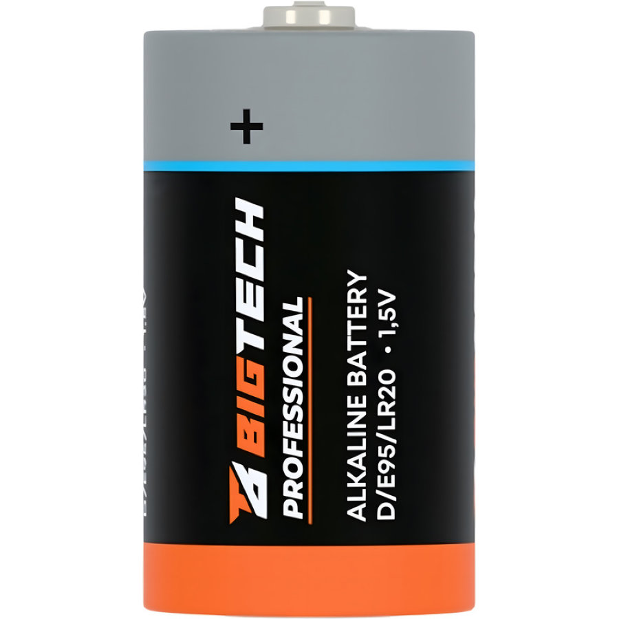 Батарейка BigTech Professional D LR20, 2 шт/уп