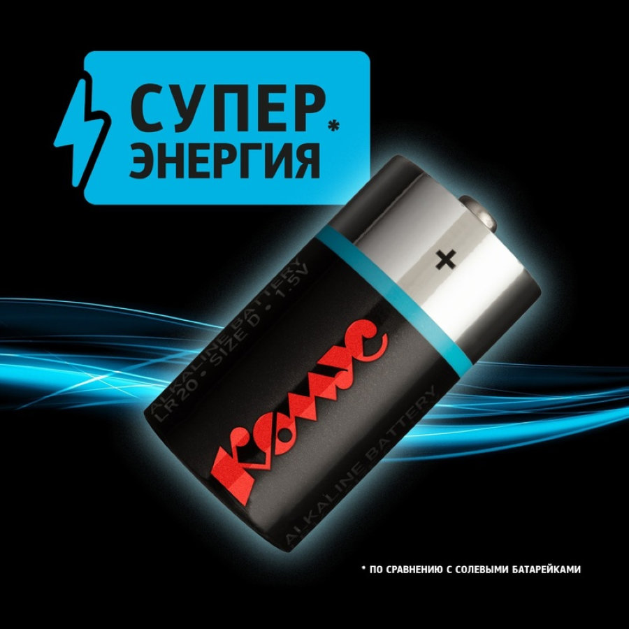Батарейка D (LR20) ProMega jet (2 штуки в упаковке)