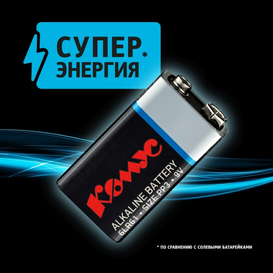Батарейка Promega 6LR61/Крона 9V/1604A алкалин. бл/1