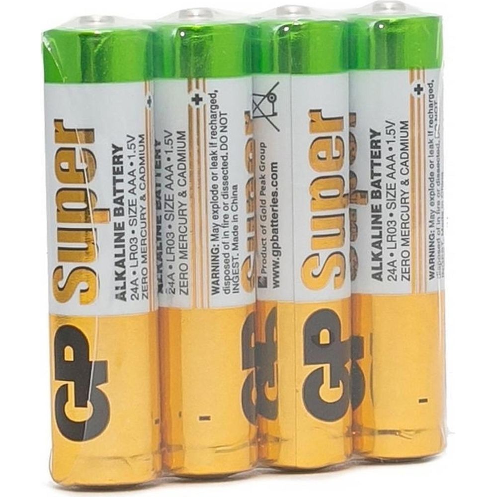 Батарейка GP Super эконом AAA/LR03/24A алкалиновая 4шт/уп