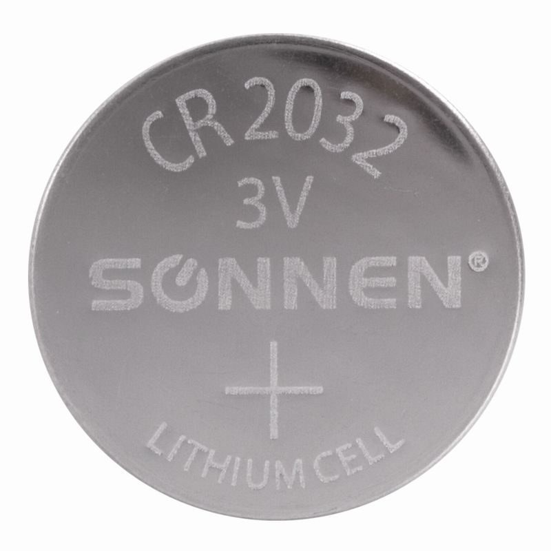 Батарейка SONNEN Lithium, CR2032, литиевая, 1 шт, в блистере