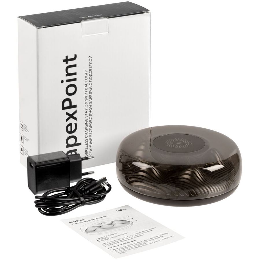 Станция беспроводной зарядки с подсветкой apexPoint ver.2 черная