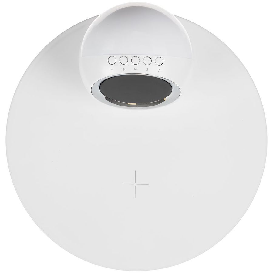 Станция беспроводной зарядки с часами и подсветкой GlobeBee белая