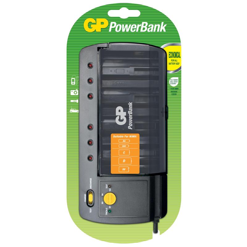 Зарядное устройство GP PB320GS-CR1 универсал для всех типов аккумуляторов 331579