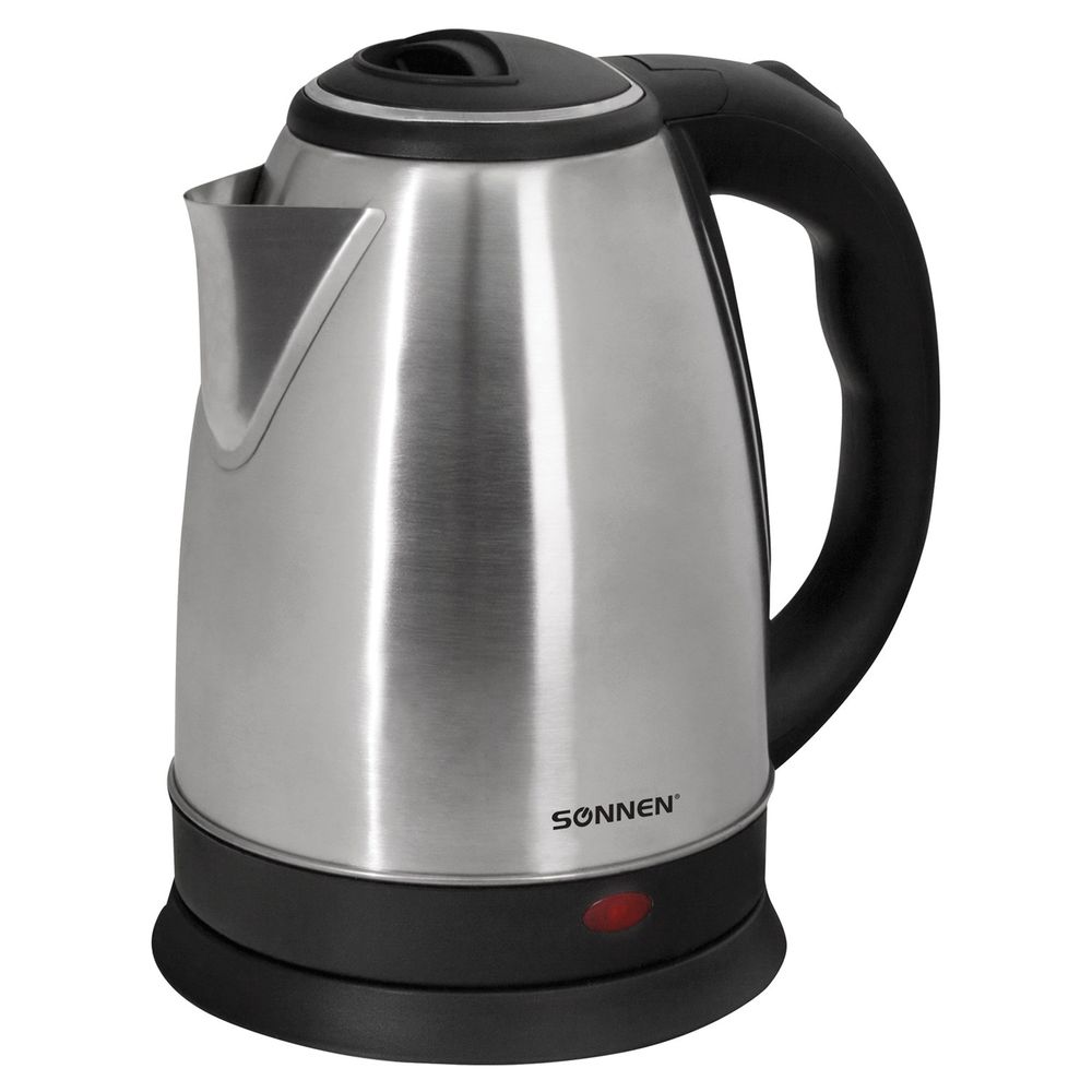 Чайник SONNEN KT-118, 1,8 л, 1500 Вт, закрытый нагревательный элемент, нержавеющая сталь, серебристый
