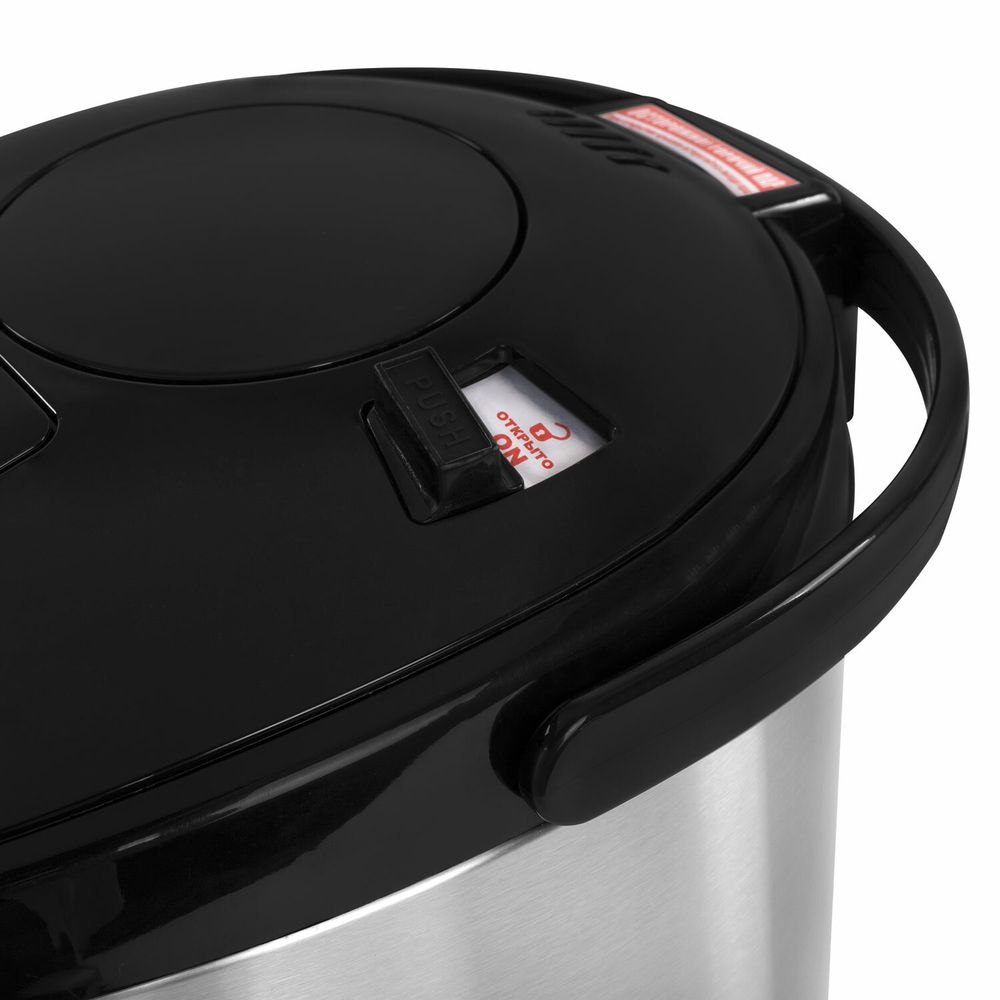 Термопот SONNEN TP-50, 5 л, 900 Вт, 1 температурный режим, 3 режима подачи воды, сталь, белый/серебро