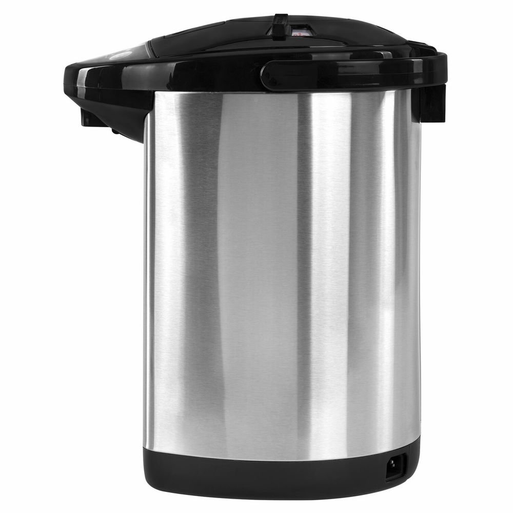 Термопот SONNEN TP-50, 5 л, 900 Вт, 1 температурный режим, 3 режима подачи воды, сталь, белый/серебро