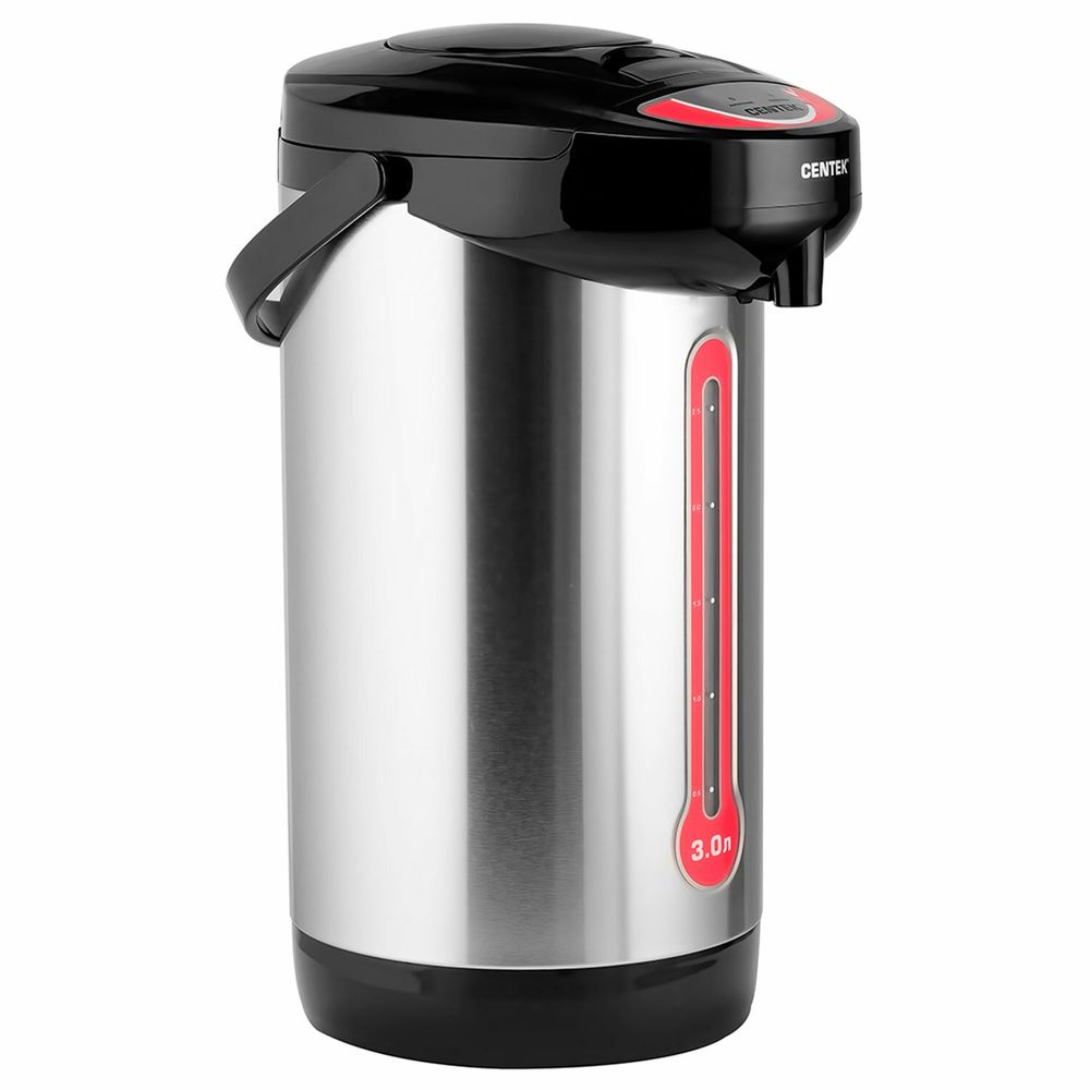 Термопот на 3 литра 3 режима подачи воды CENTEK CT-0080, 750 Вт, 1 температурный режим, пластик/сталь, черный