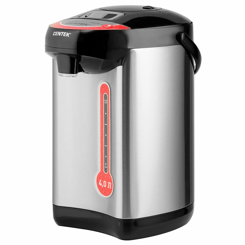 Термопот на 4 литра 3 режима подачи воды CENTEK CT-0081, 850 Вт, 1 температурный режим, пластик/сталь, черный